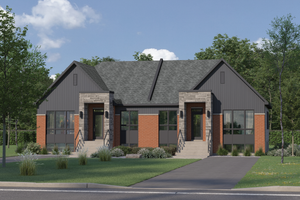 Contemporary Exterior - Front Elevation Plan #25-5008