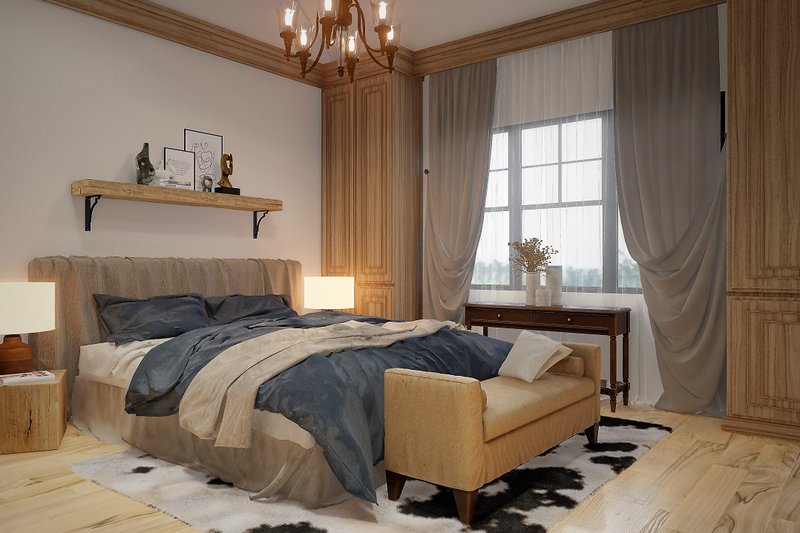 House Plan Design - Interior - Master Bedroom for Farmhouse House Plan #54-547 - 3 bed, 2.5 bath