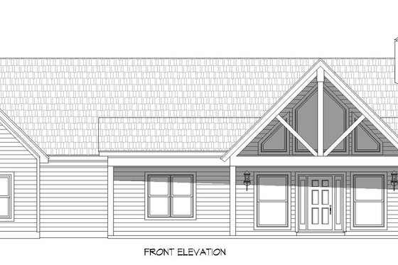 Exterior - Front Elevation 3 for Traditional House Plan #932-408 - 2 bed, 2 bath