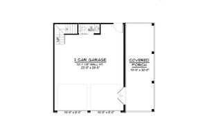 Floor Plan - Main Floor for Country House Plan #1064-240, 0.5 bath