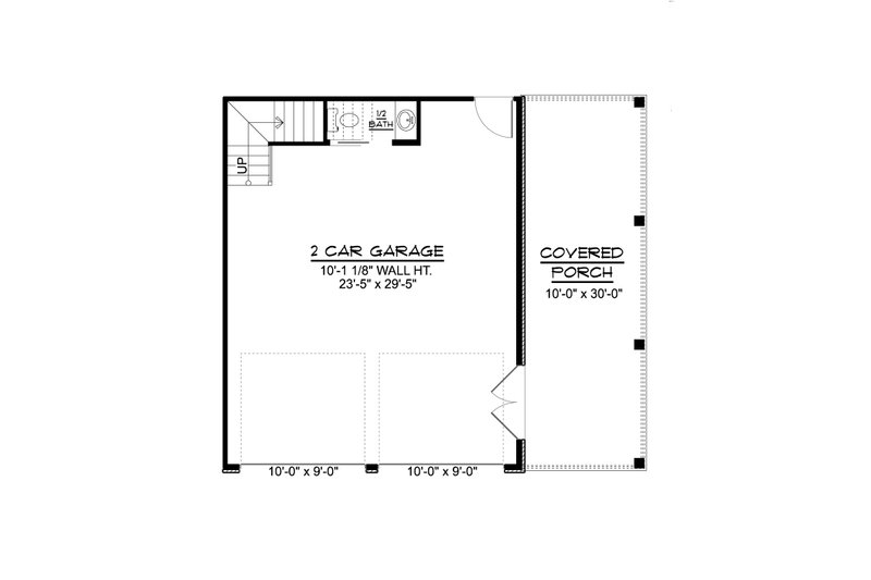 Architectural House Design - Floor Plan - Main Floor for Country House Plan #1064-240, 0.5 bath