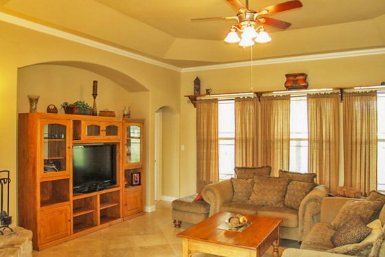 Interior - Family Room 1 for Mediterranean House Plan #80-142 - 4 bed, 2 bath