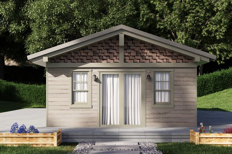 House Blueprint - Exterior - Front Elevation 4 for Craftsman House Plan #1106-86 - 1 bed, 1 bath