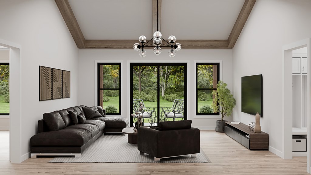 Interior - Family Room for Country House Plan #1089-66 - 3 bed, 2 bath