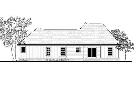 Exterior - Rear Elevation for Traditional House Plan #430-161 - 3 bed, 2 bath