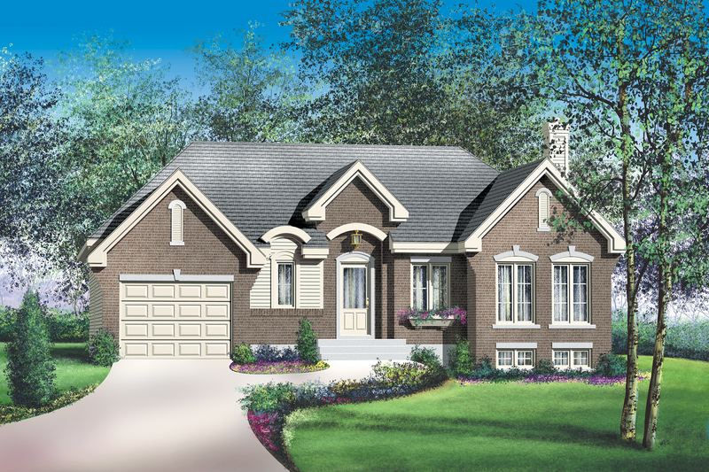 Architectural House Design - European Exterior - Front Elevation Plan #25-136