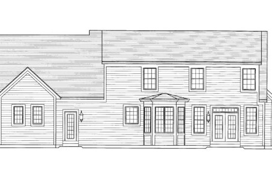 Exterior - Rear Elevation for Cottage House Plan #46-434 - 4 bed, 2.5 bath