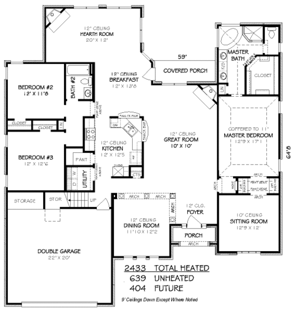 Traditional Floor Plan - Main Floor Plan #424-313