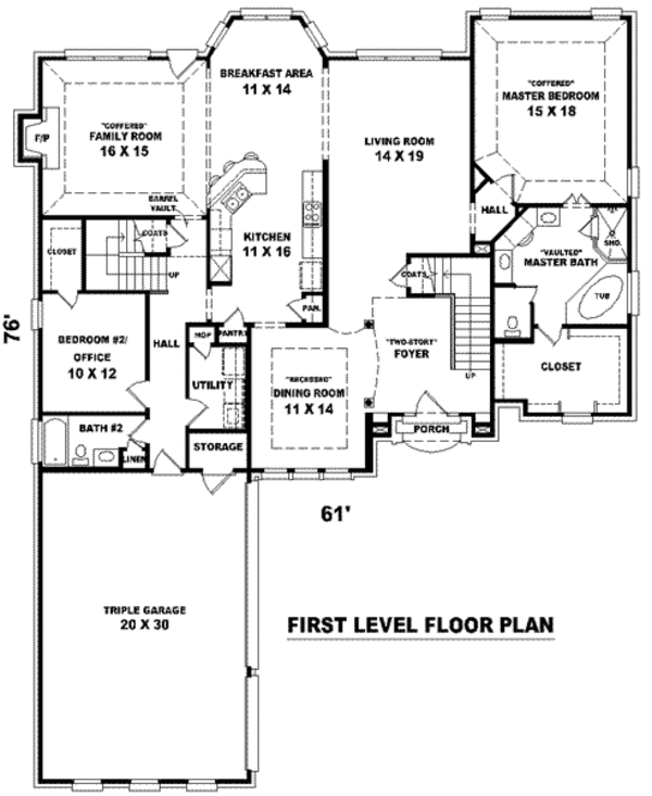 European Floor Plan - Main Floor Plan #81-1214