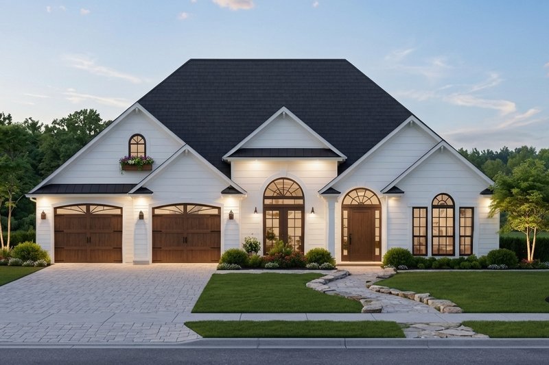 Architectural House Design - Exterior - Front Elevation 2 for European House Plan #21-661 - 3 bed, 2 bath