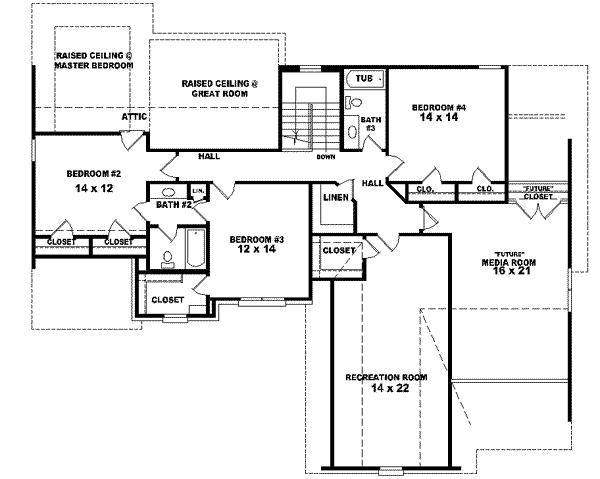 European Floor Plan - Upper Floor Plan #81-548