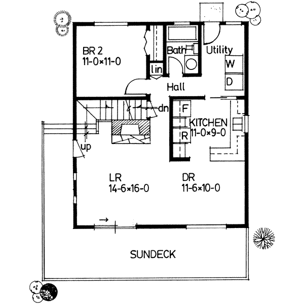 Log Floor Plan - Main Floor Plan #126-107