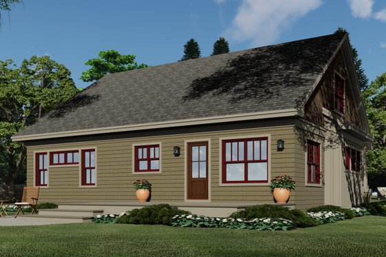 Exterior - Rear Elevation for Traditional House Plan #51-1202 - 3 bed, 2.5 bath