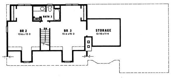 Country Floor Plan - Upper Floor Plan #10-234