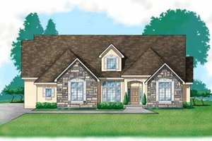 Cottage Exterior - Front Elevation Plan #67-267