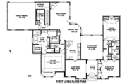 European Style House Plan - 3 Beds 3.5 Baths 2696 Sq/Ft Plan #81-1298 