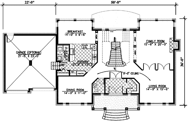 European Floor Plan - Main Floor Plan #138-124