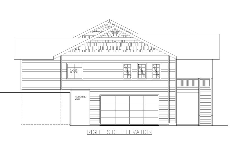 Architectural House Design - Exterior - Other Elevation for Craftsman House Plan #117-1084 - 4 bed, 3.5 bath