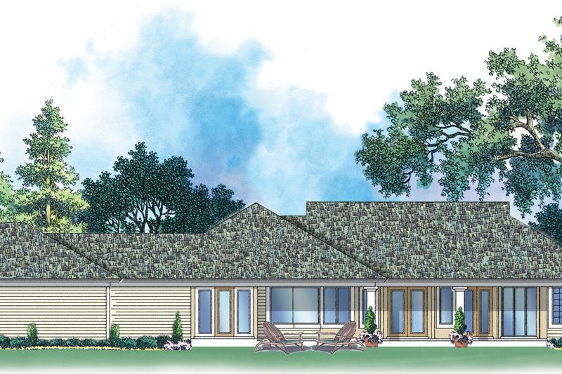 Home Plan - Exterior - Rear Elevation 1 for Classical House Plan #930-80 - 4 bed, 3 bath