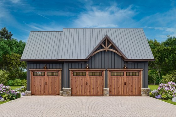 Exterior - Front Elevation 6 for Craftsman House Plan #54-594 - 1 bed, 1 bath