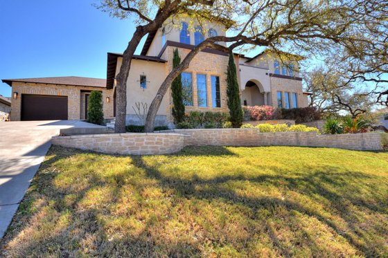 Exterior - Front Elevation 4 for Mediterranean House Plan #80-221 - 5 bed, 4 bath