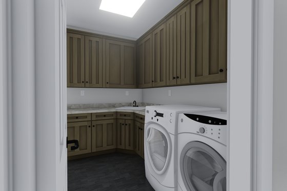 Interior - Laundry for Mediterranean House Plan #1060-29 - 5 bed, 3.5 bath