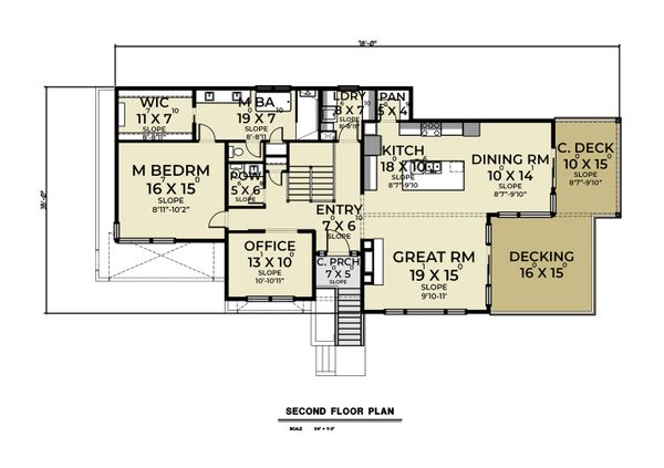 Dream House Plan - Contemporary Floor Plan - Upper Floor Plan #1070-136