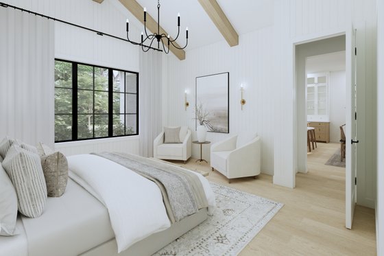 Interior - Master Bedroom for European House Plan #1114-28 - 3 bed, 2.5 bath