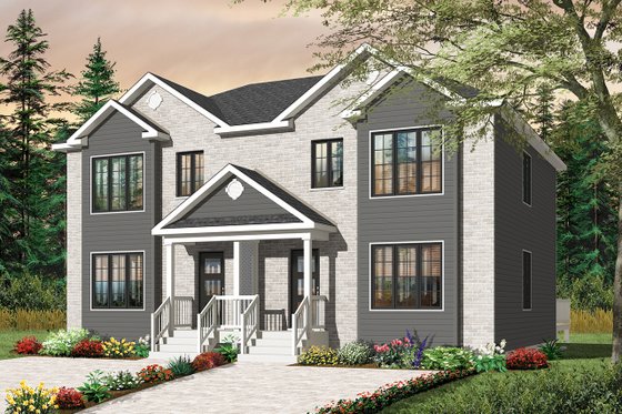 Exterior - Front Elevation 3 for Traditional House Plan #23-2411 - 6 bed, 2 bath