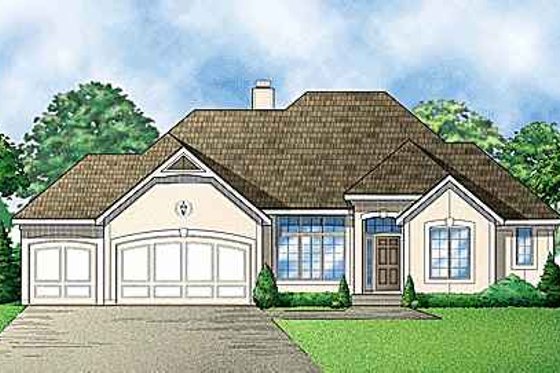 Exterior - Front Elevation for Traditional House Plan #67-325 - 4 bed, 3 bath