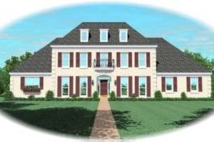 Colonial Exterior - Front Elevation Plan #81-1258