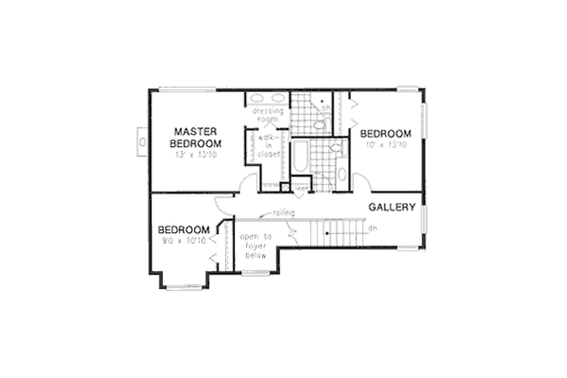 Home Plan - Floor Plan - Upper Floor for Traditional House Plan #18-9041 - 4 bed, 2.5 bath