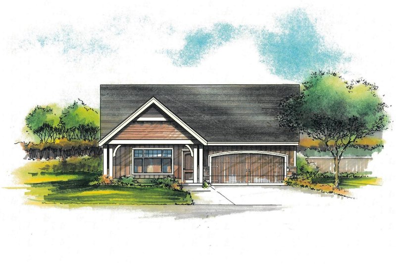 Dream House Plan - Craftsman Exterior - Front Elevation Plan #53-601