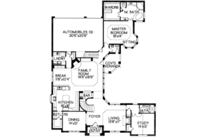 Floor Plan - Main Floor for Traditional House Plan #141-109 - 4 bed, 4.5 bath