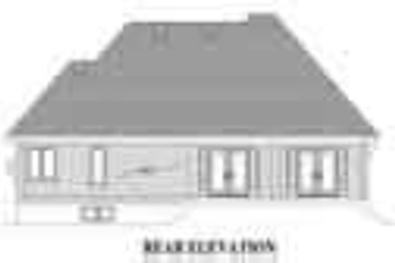 Exterior - Rear Elevation for European House Plan #138-168 - 2 bed, 1.5 bath