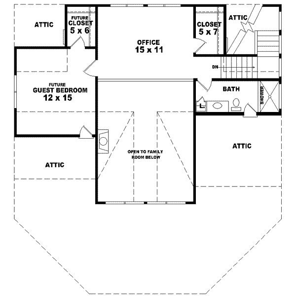 Modern Floor Plan - Upper Floor Plan #81-694
