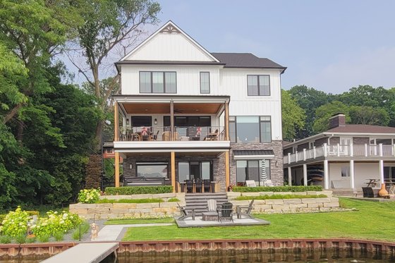 Exterior - Rear Elevation 2 for Farmhouse House Plan #1057-32 - 5 bed, 4.5 bath