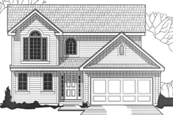 Exterior - Front Elevation for Traditional House Plan #67-802 - 3 bed, 2 bath