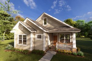 Cottage Exterior - Front Elevation Plan #513-2071