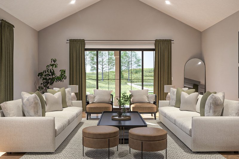 Home Plan - Interior - Family Room 1 for Barndominium House Plan #455-384 - 3 bed, 2.5 bath