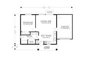 Contemporary Style House Plan - 1 Beds 1 Baths 644 Sq/Ft Plan #53-666 