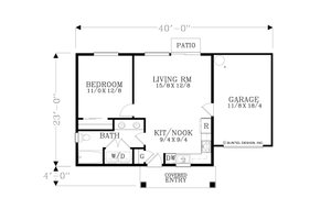 Floor Plan - Main Floor for Contemporary House Plan #53-666 - 1 bed, 1 bath