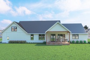 Exterior - Rear Elevation for Farmhouse House Plan #1070-31 - 3 bed, 2.5 bath