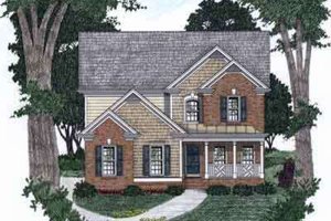 Southern Exterior - Front Elevation Plan #129-133