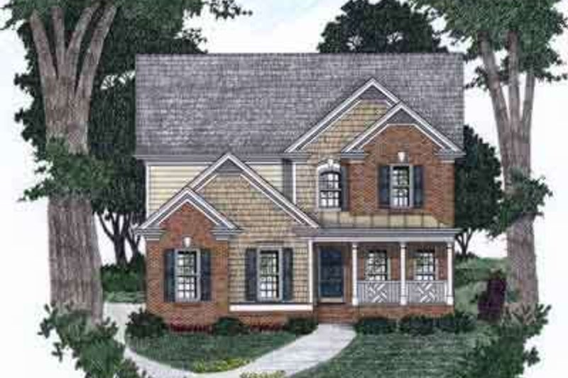 Architectural House Design - Southern Exterior - Front Elevation Plan #129-133