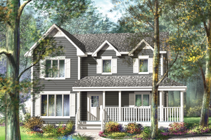 Country Exterior - Front Elevation Plan #25-4412
