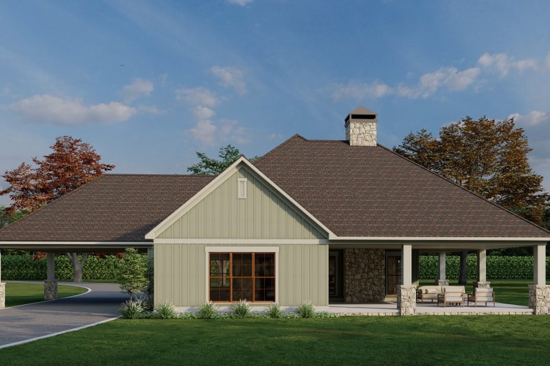 Dream House Plan - Exterior - Rear Elevation for Country House Plan #17-3375 - 2 bed, 2 bath