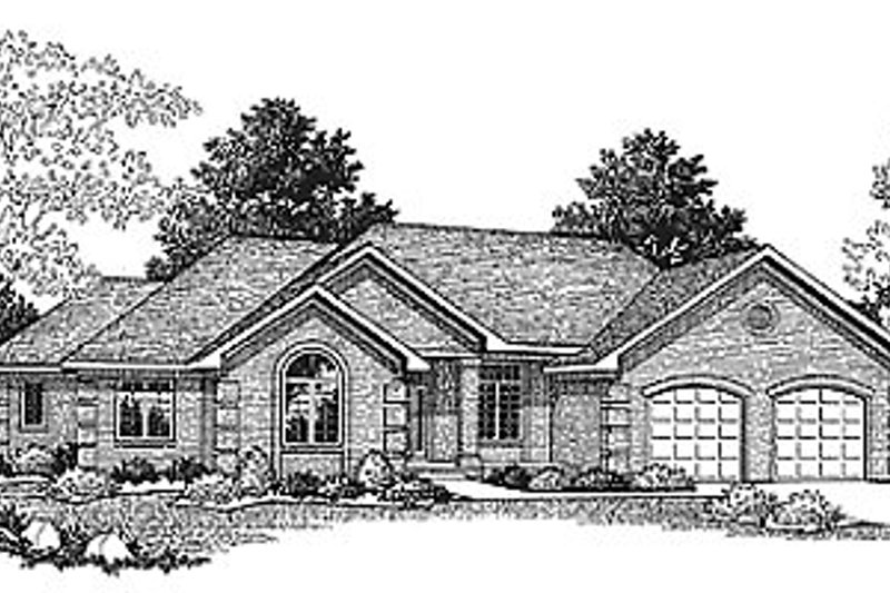 Ranch Style House Plan - 3 Beds 2.5 Baths 1843 Sq/Ft Plan #70-217