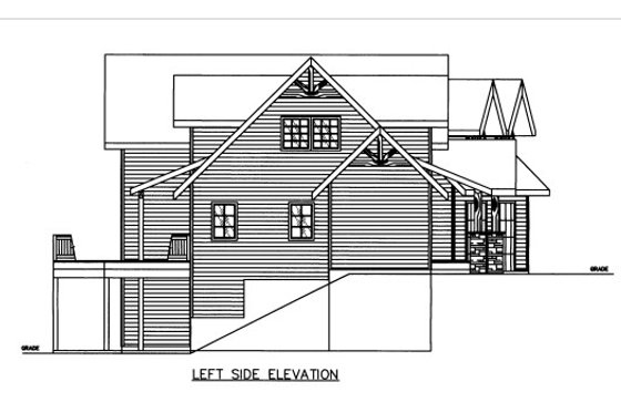 Exterior - Other Elevation 1 for Cabin House Plan #117-756 - 3 bed, 2 bath