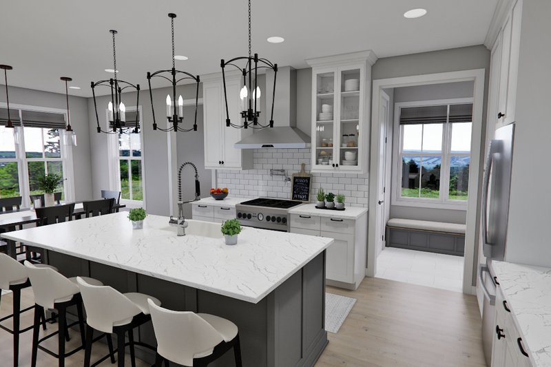 Architectural House Design - Interior - Kitchen for Craftsman House Plan #51-1300 - 3 bed, 3.5 bath
